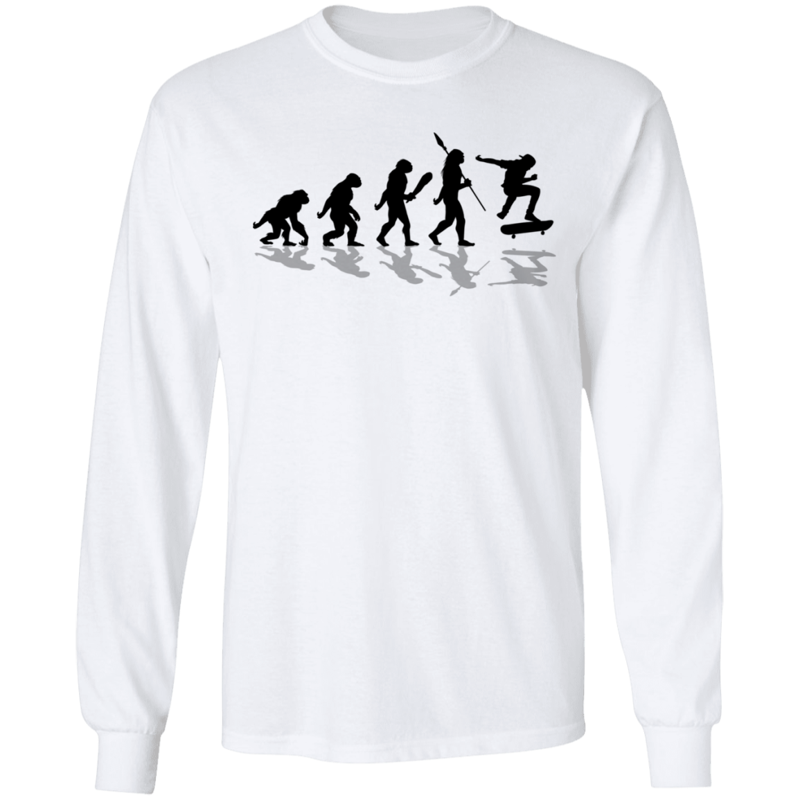 Evolution of Skateboarding Skating Long Sleeve T-Shirt