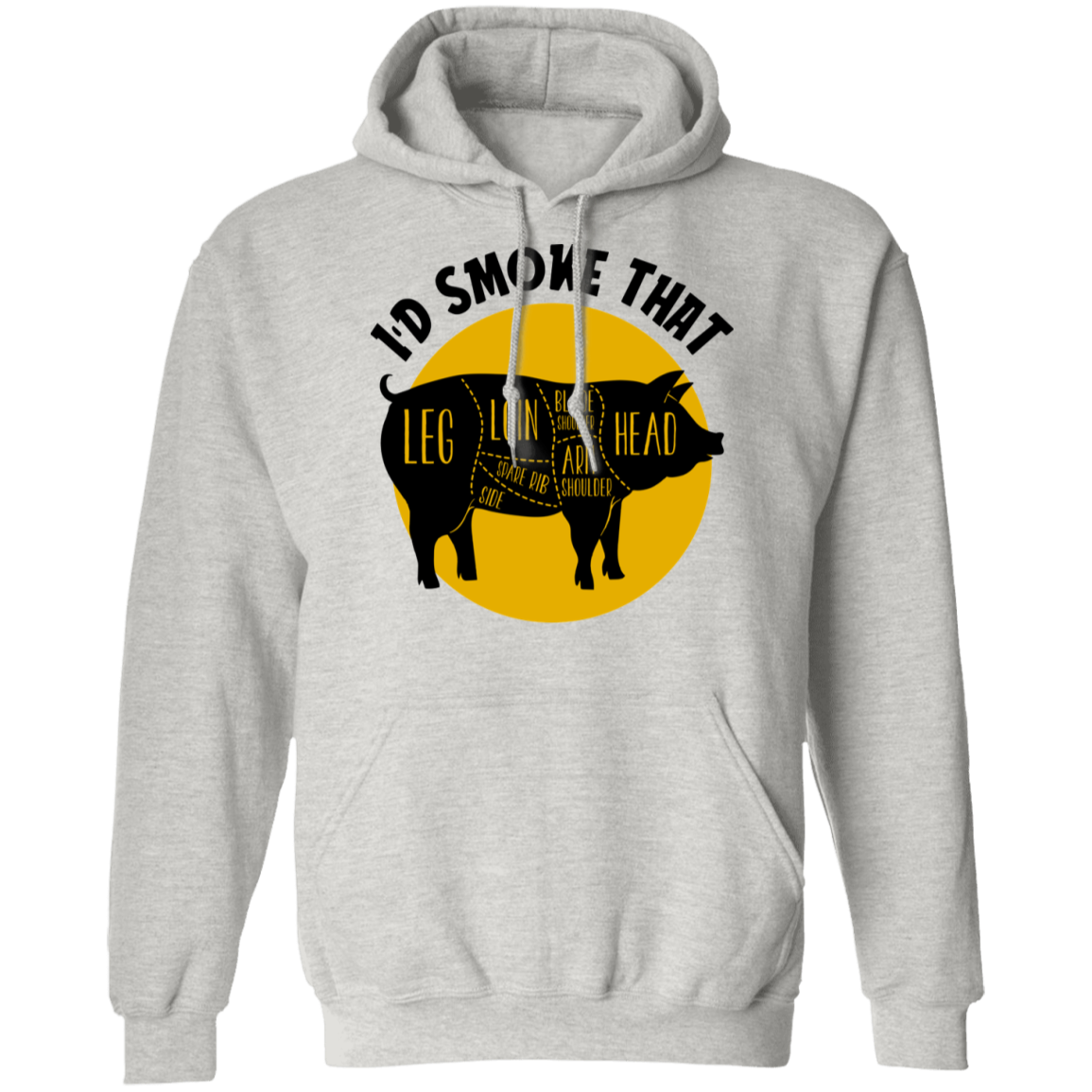 I'd Smoke That Pork BBQ Grilling Pullover Hoodie