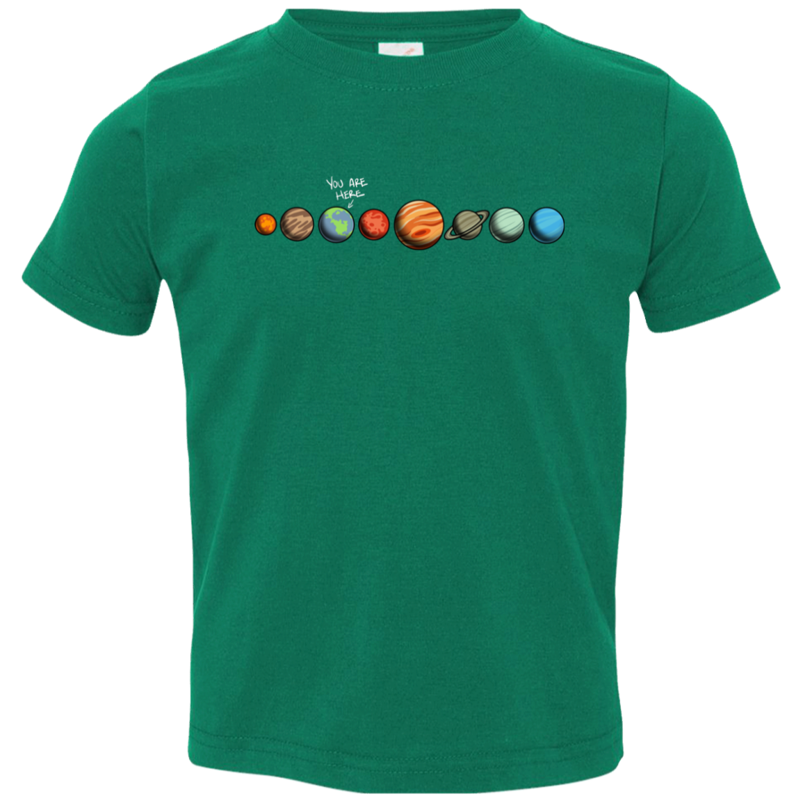 Toddler Space Earth You Are Here Jersey T-Shirt
