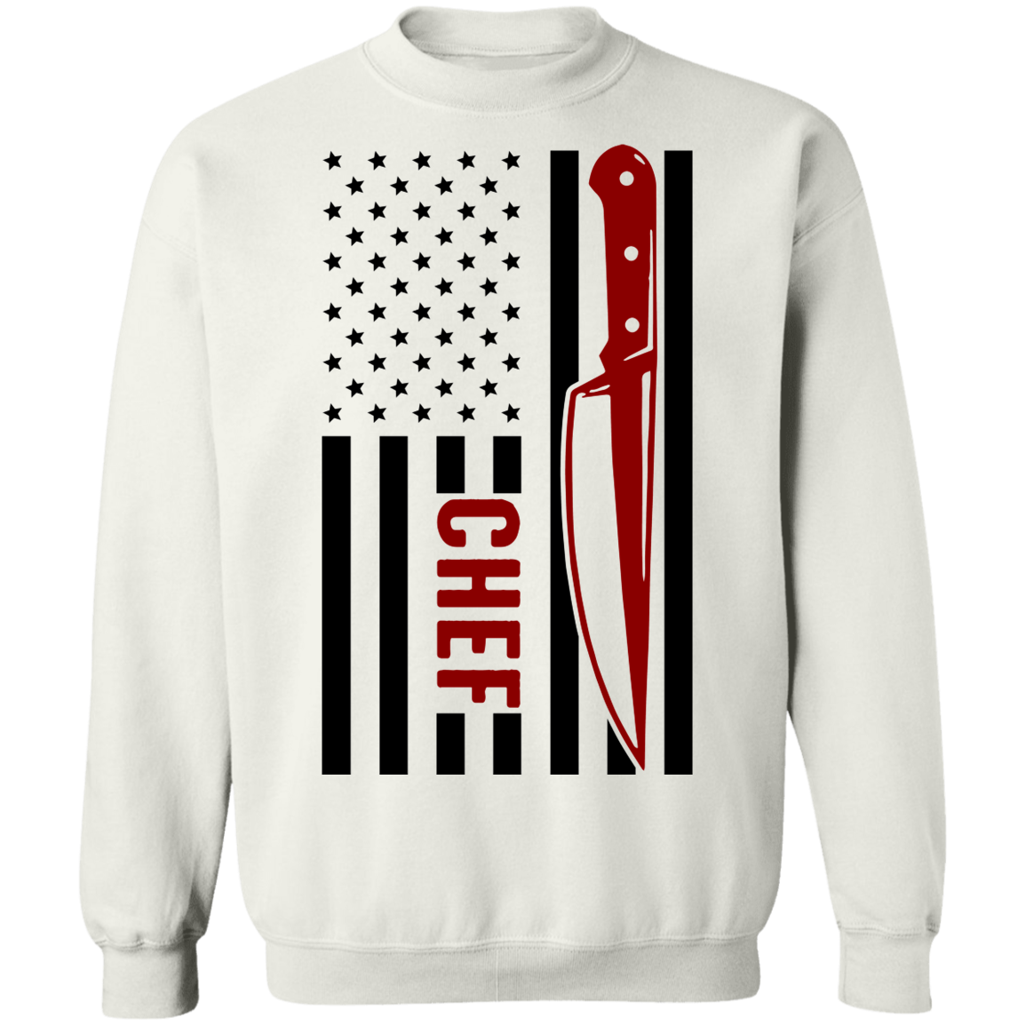 Chef American Flag Cooking Crewneck Sweatshirt