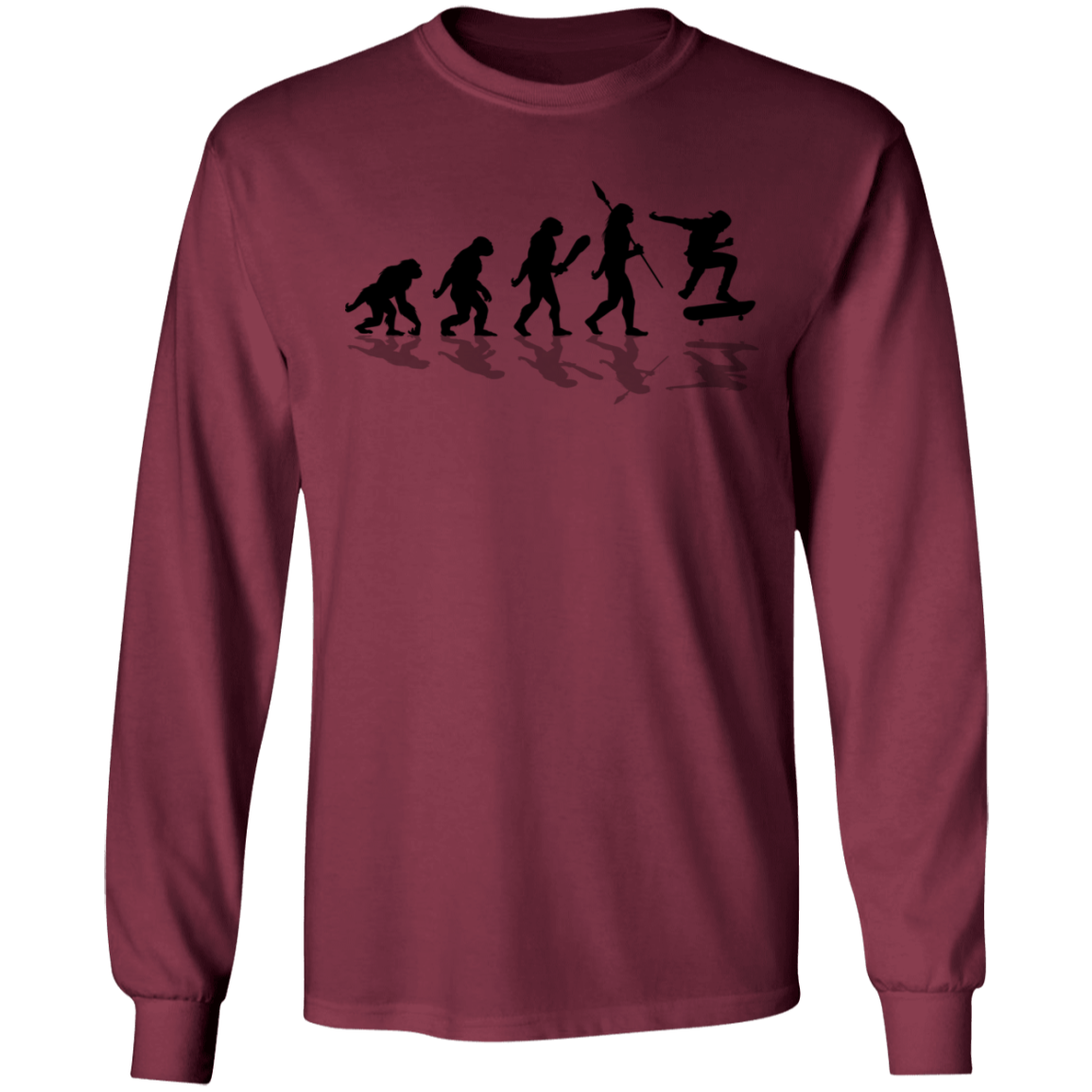 Evolution of Skateboarding Skating Long Sleeve T-Shirt