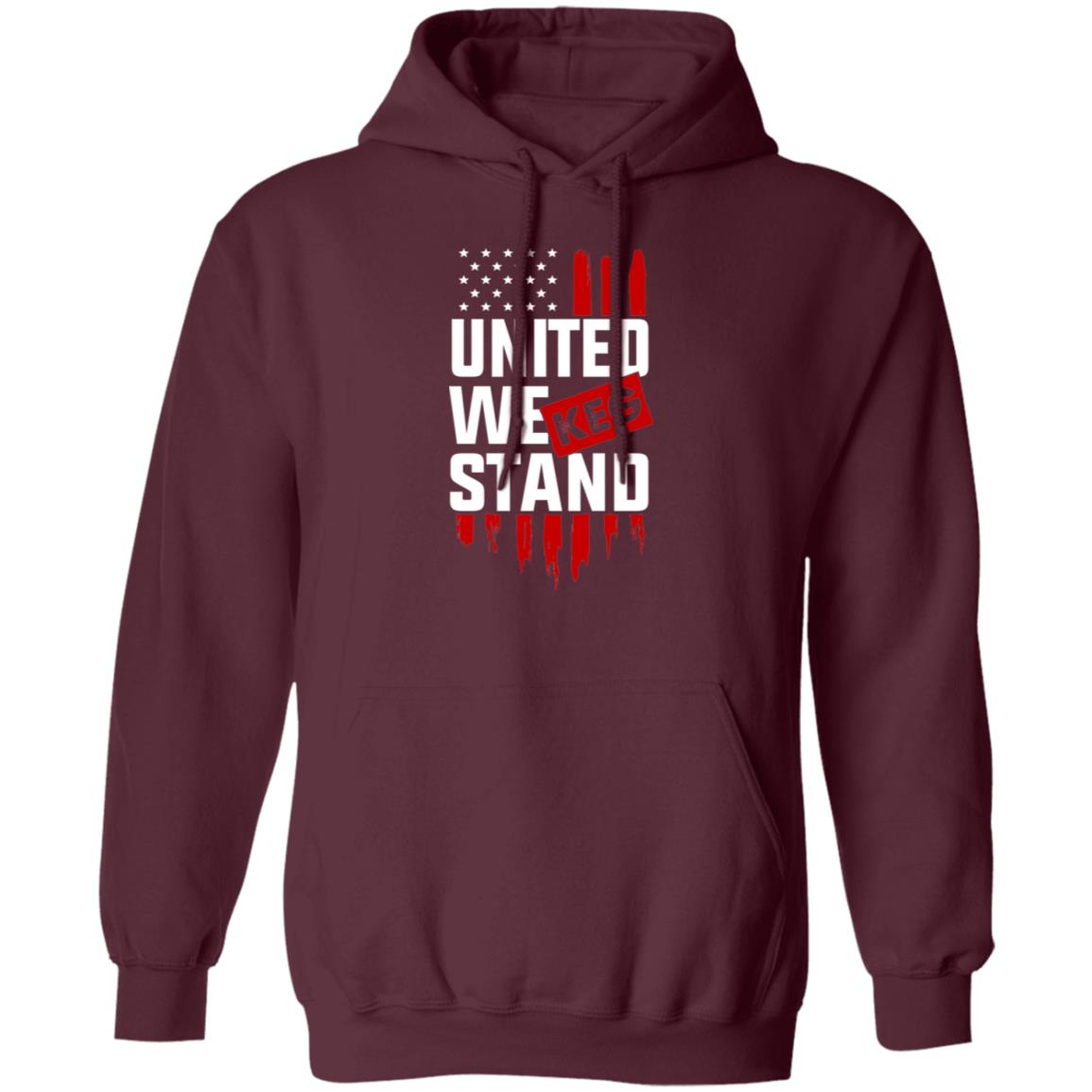 United We Keg Stand Drinking Beer American Flag Pullover Hoodie