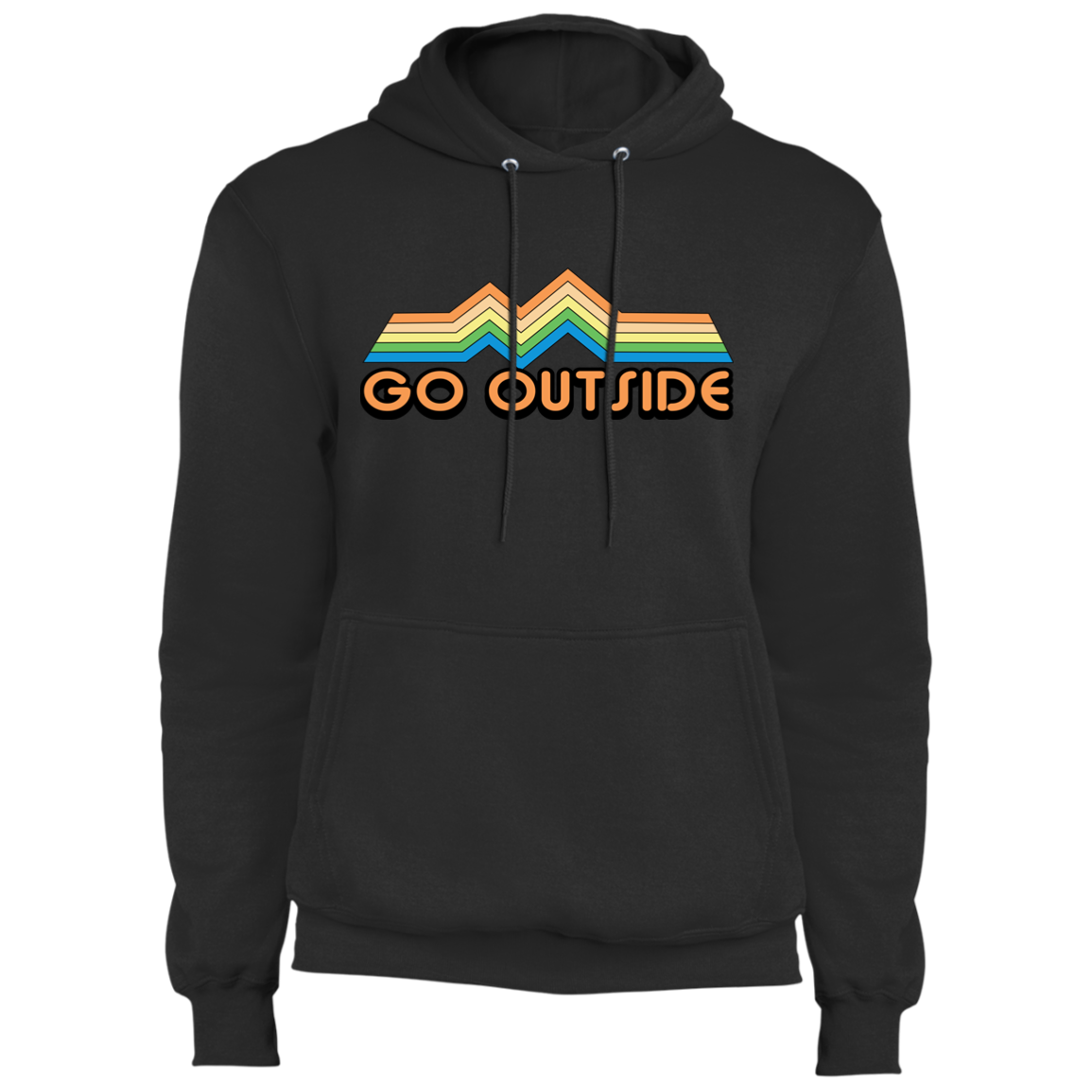 Go Outside Camping Nature Bright Premium Pullover Hoodie