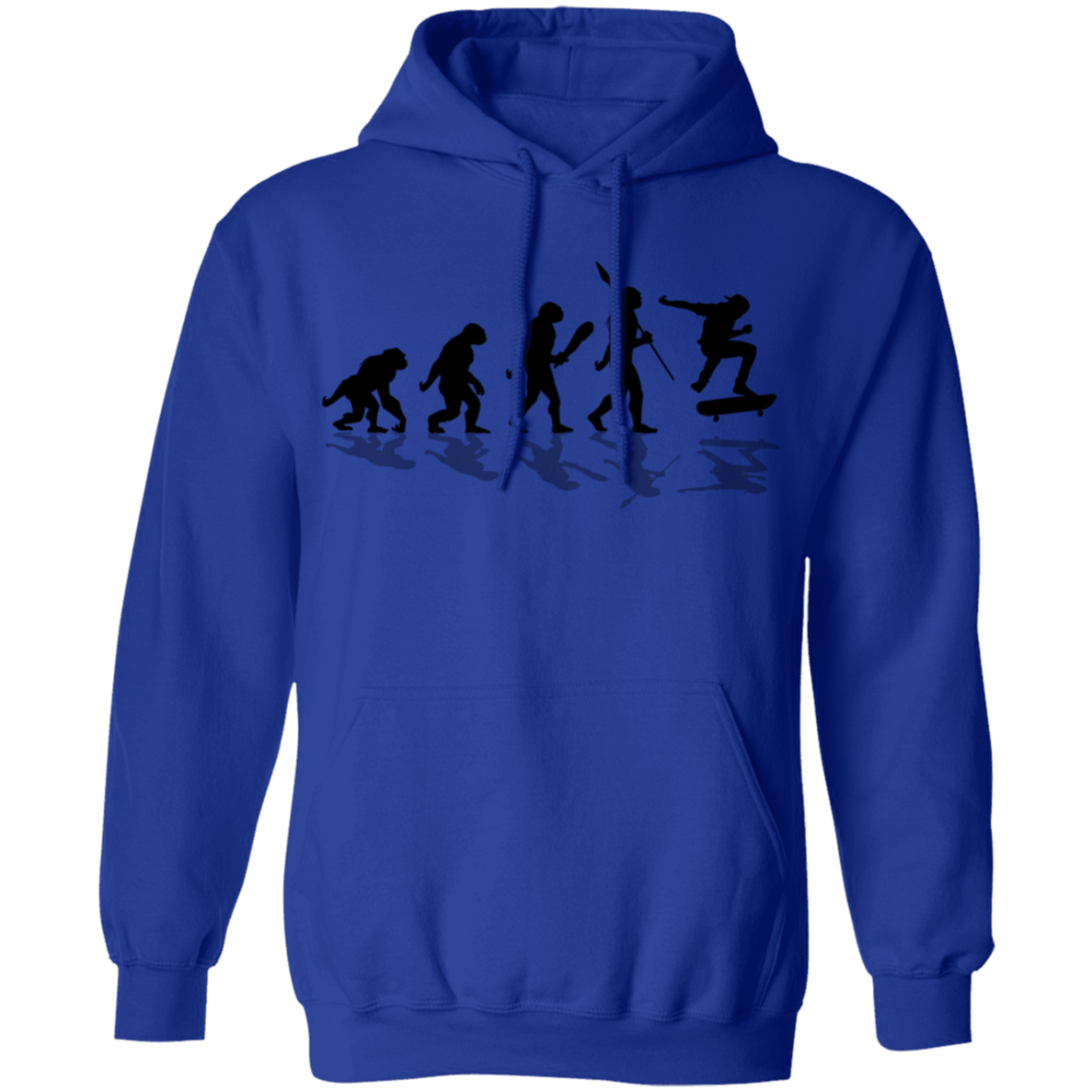 The Evolution of Man Skateboarding Skateboard Pullover Hoodie