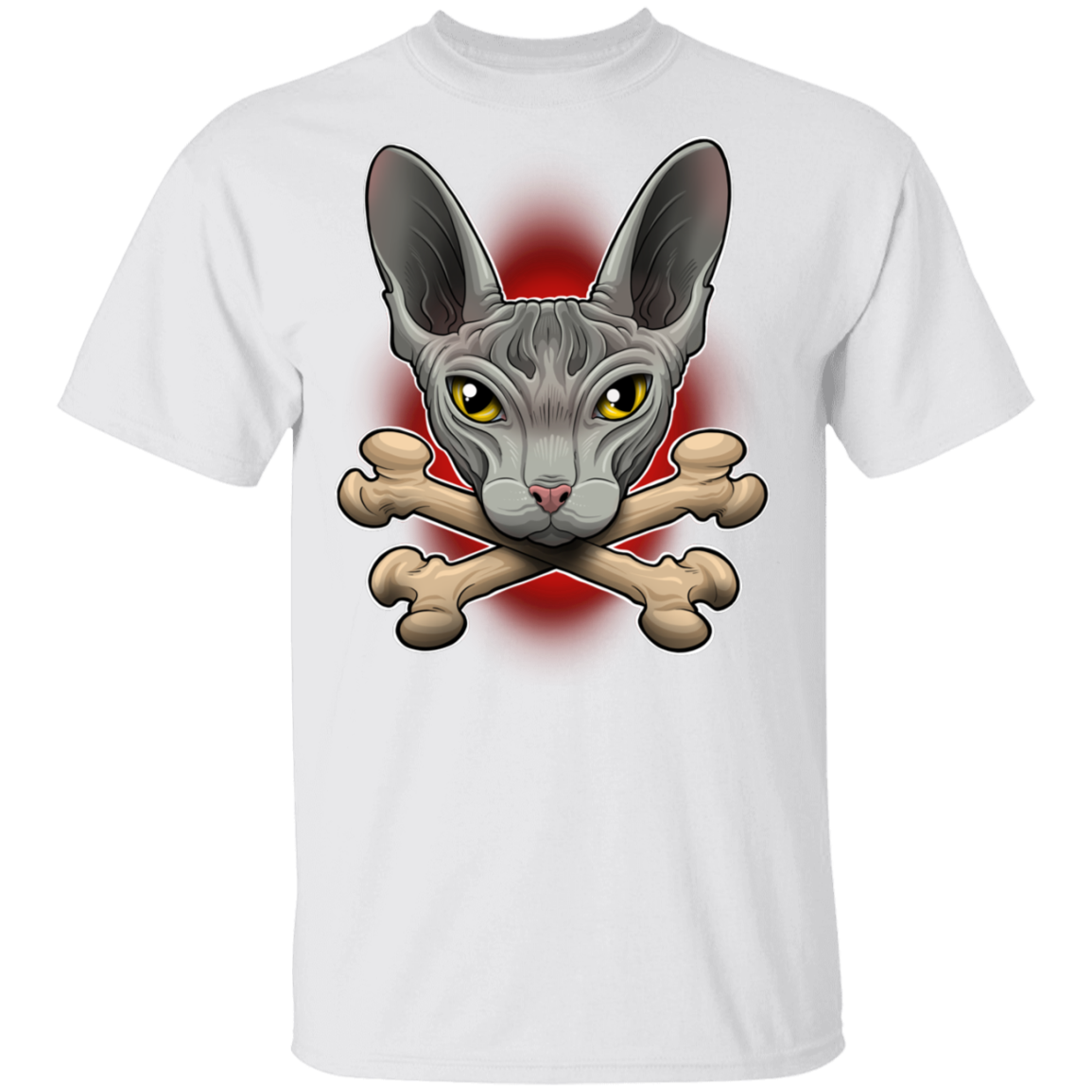 Hairless Cat Crossbones T-Shirt