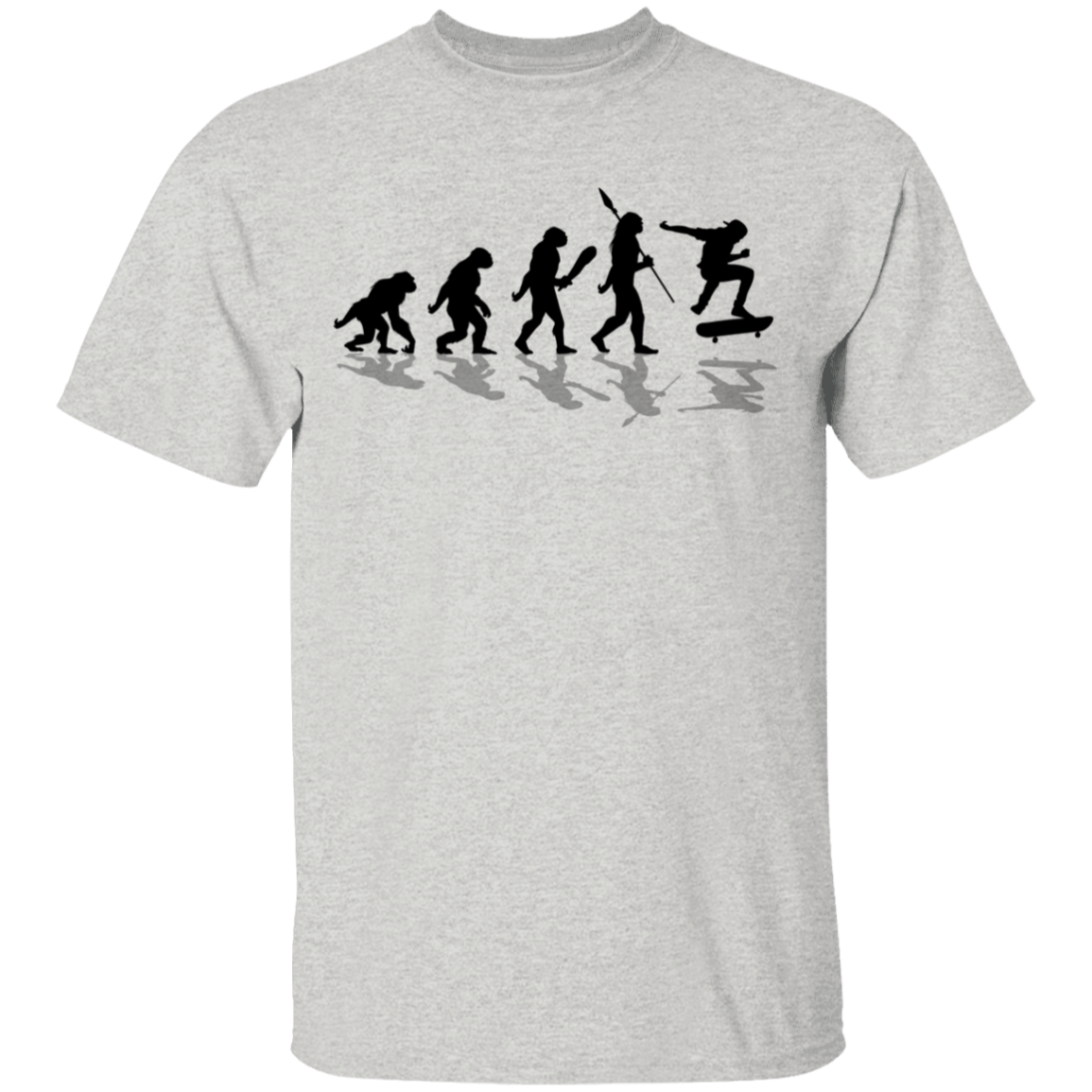 The Evolution of Man Skateboarding Skateboard T-Shirt