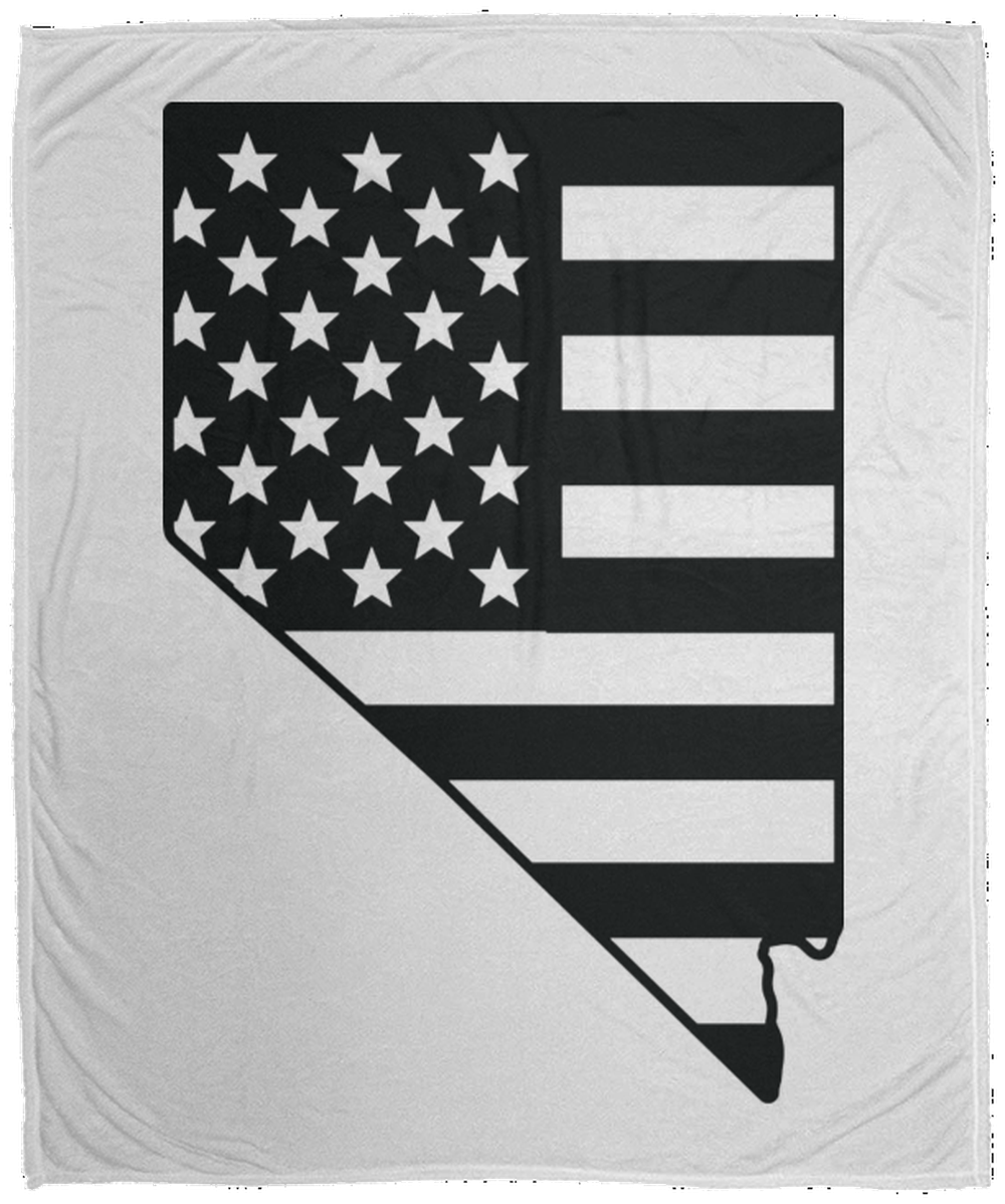Nevada American Flag State Fleece Blanket - 50x60