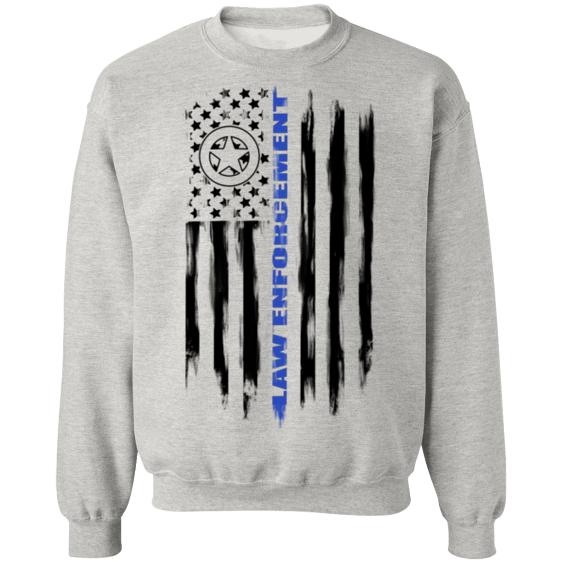 Law Enforcement Deputy Sheriff Police Officer Cop American Flag Crewneck Sweatshirt