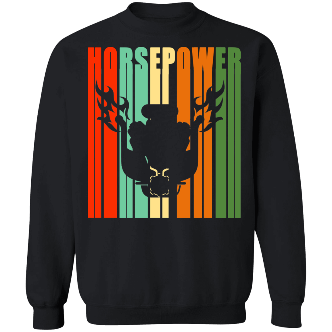 power horse Horsepower HP V8 American Muscle Crewneck Sweatshirt