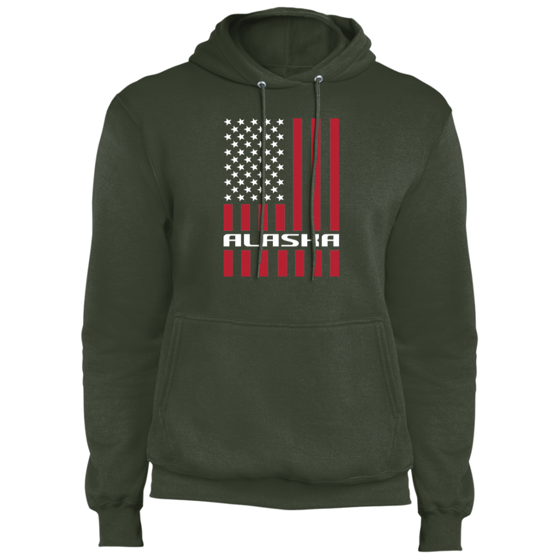 Alaska American Flag USA Pullover Hoodie