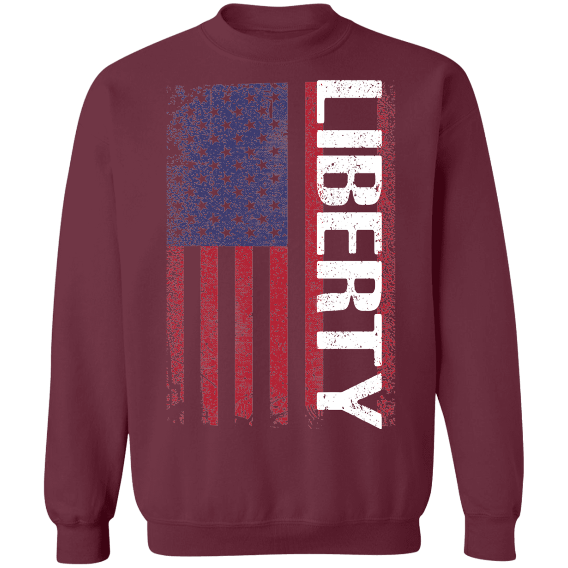 Liberty American Flag USA Crewneck Sweatshirt