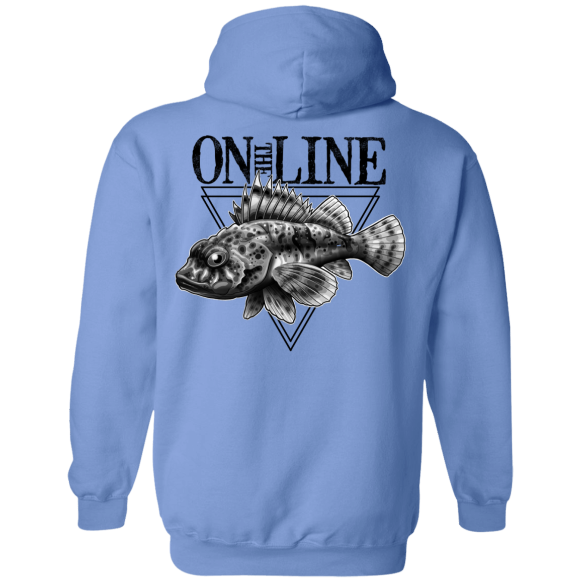 Sculpin Fish On The Line Saltwater Double Sided Pullover Hoodie