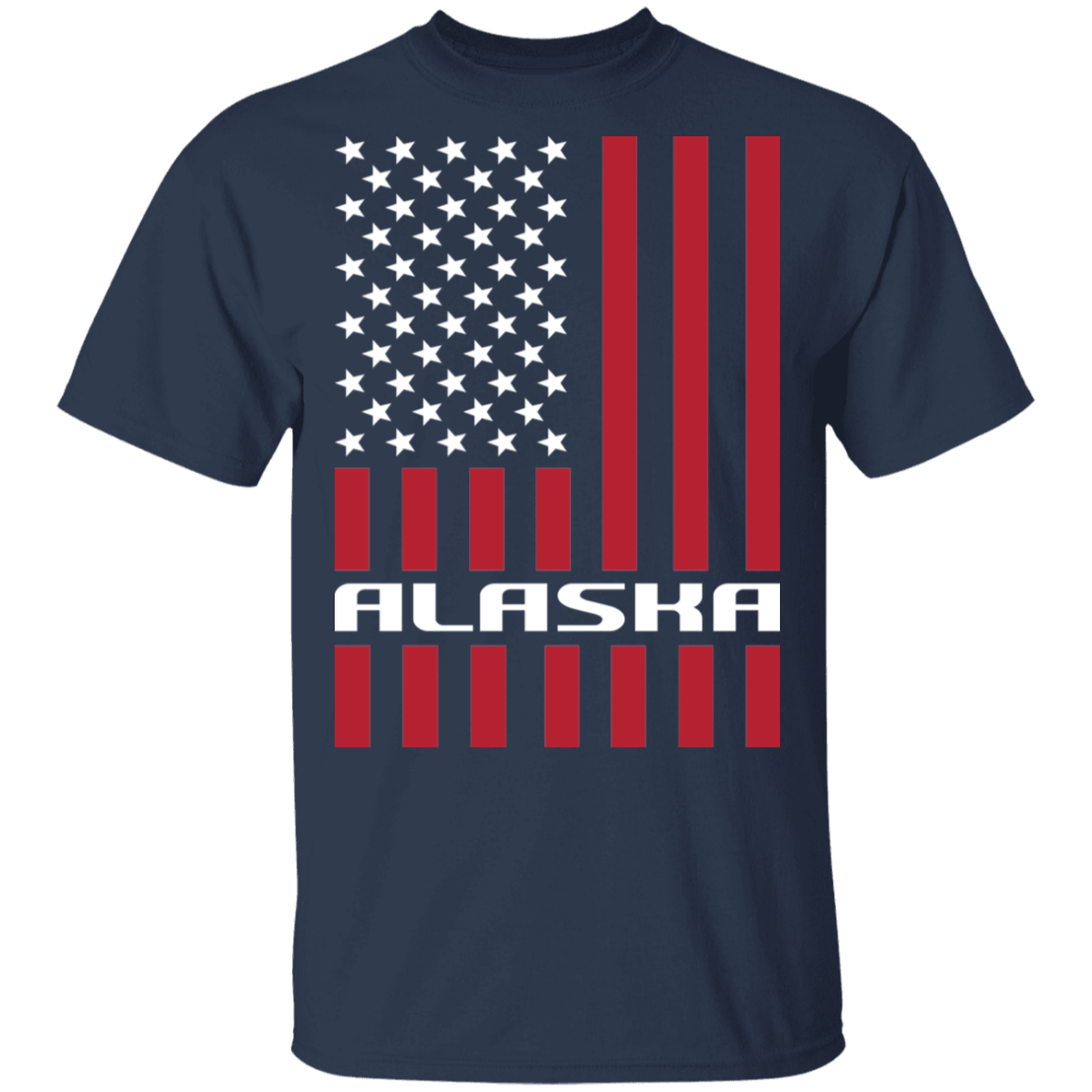 Alaska American Flag USA T-Shirt