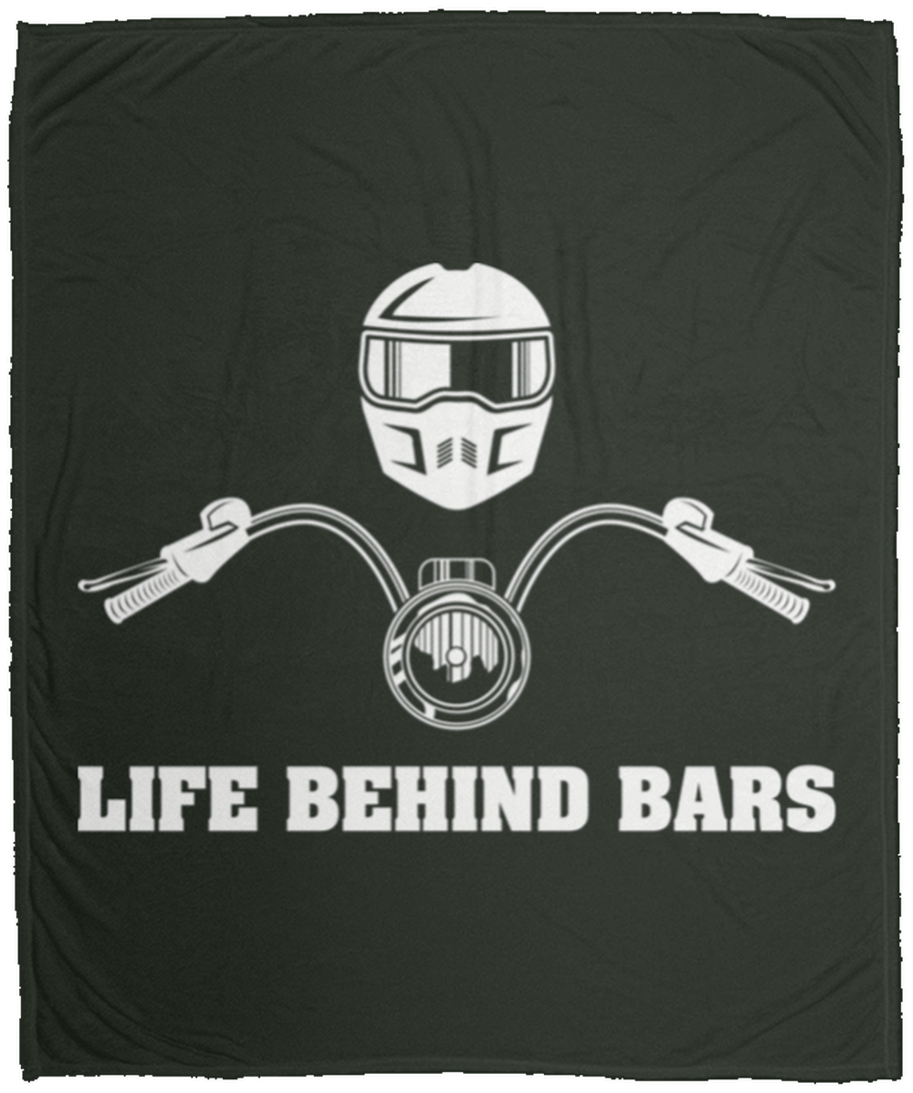 Life Behind Bars Funny Motorcycle Fleece Blanket - 50x60