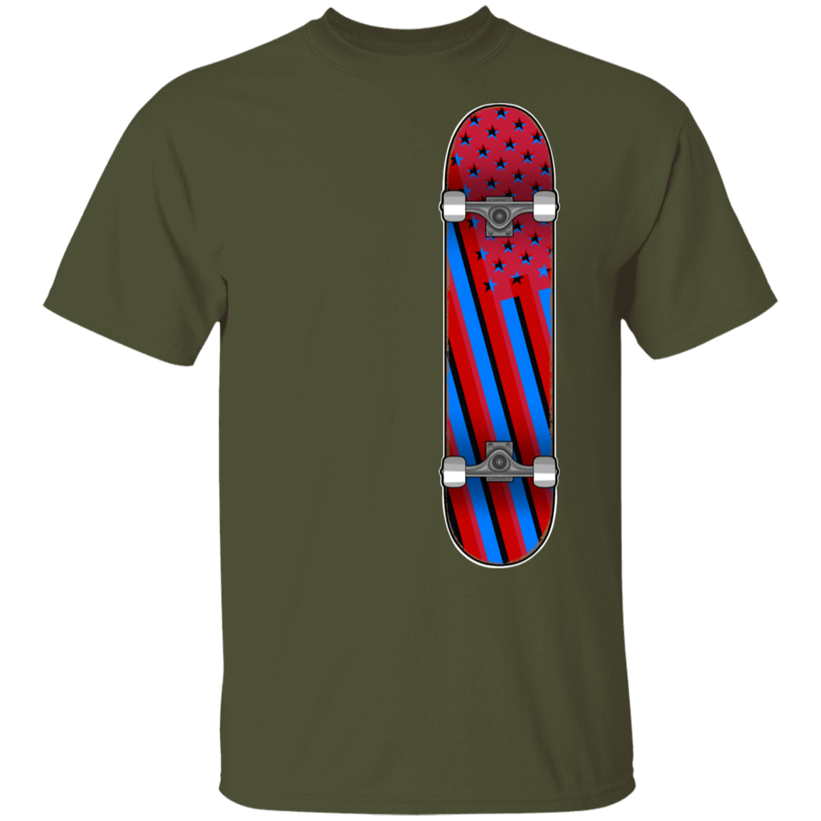 American Flag Skateboard Skateboarding T-Shirt