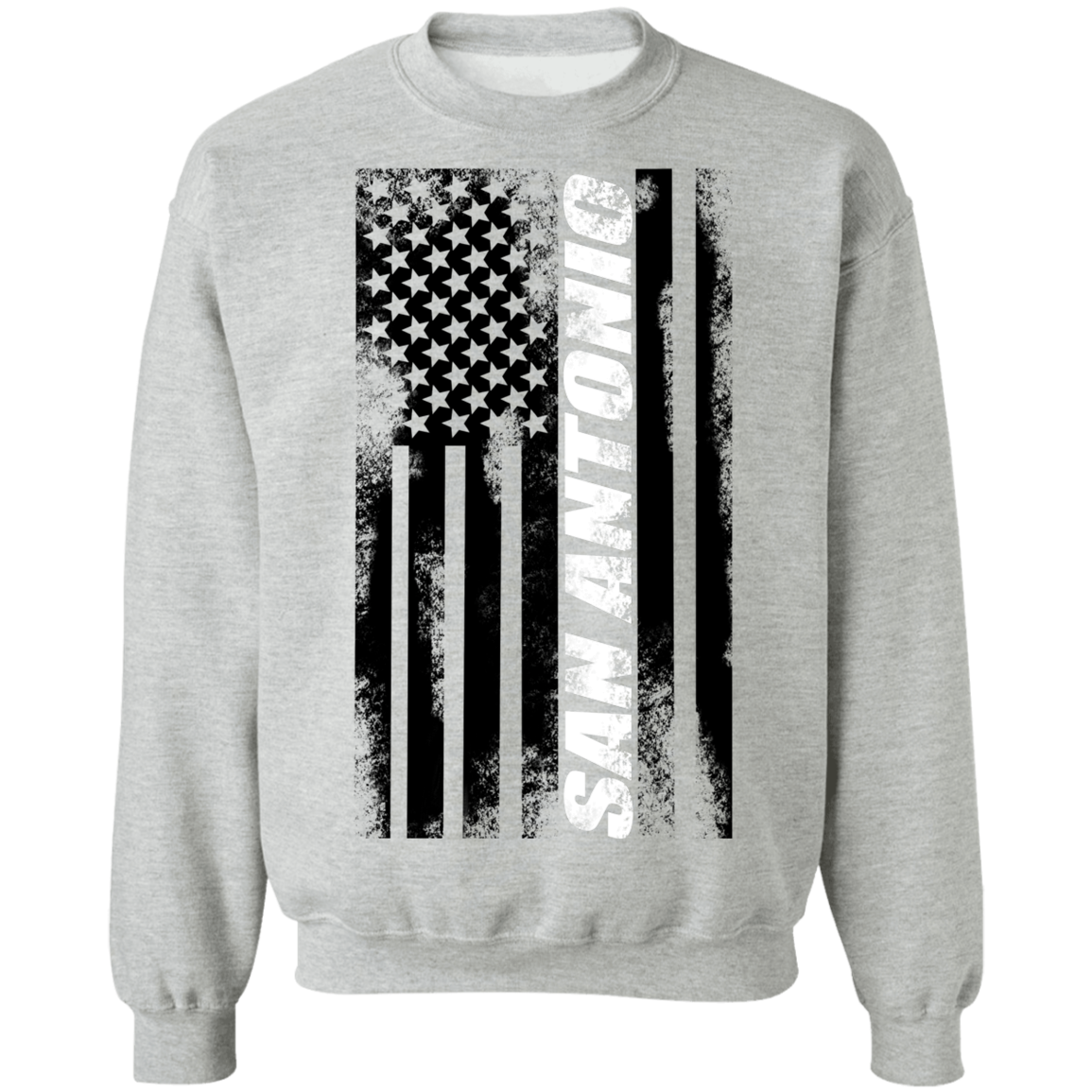 San Antonio Texas American Flag Crewneck Sweatshirt