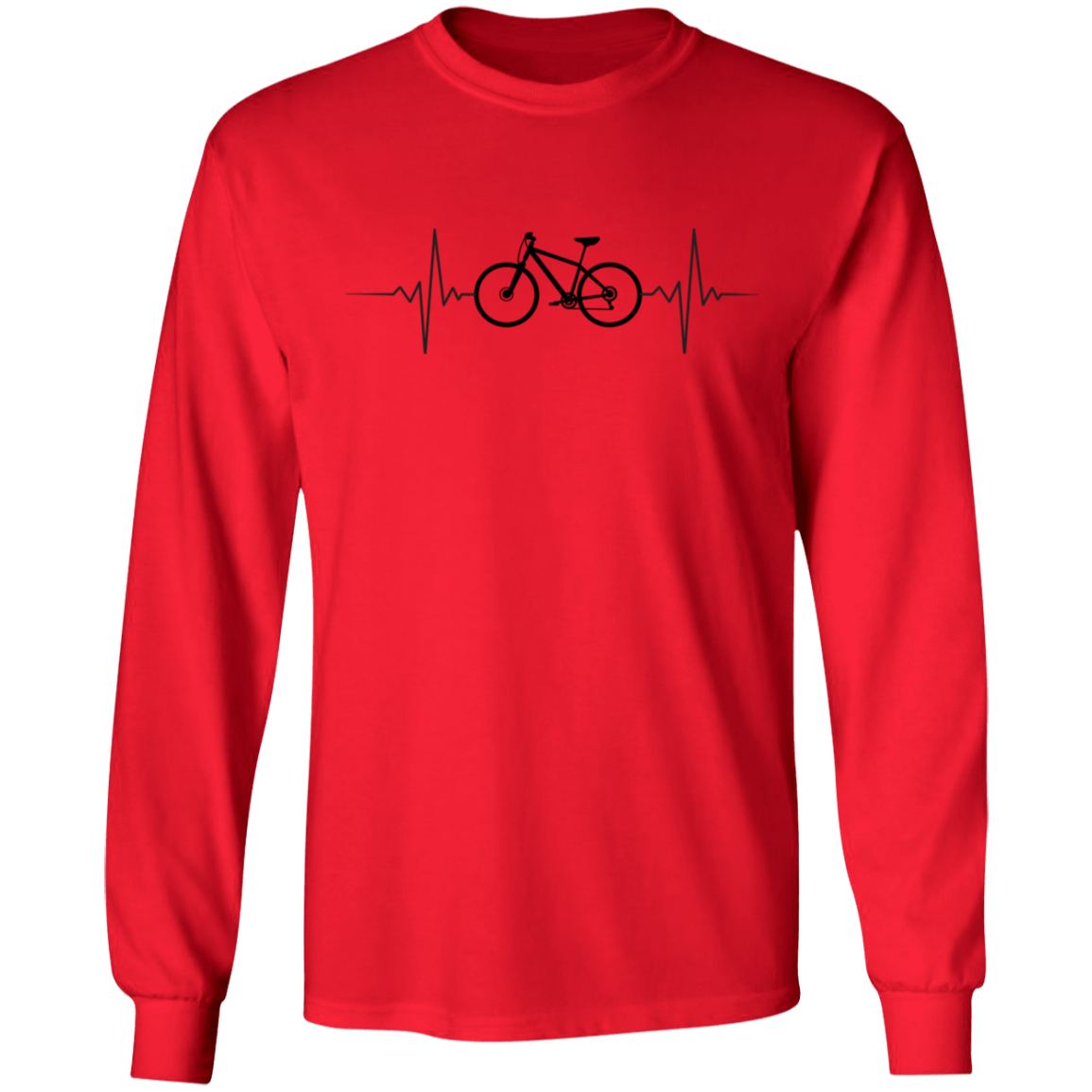 Bike Bicycle Heartbeat Long Sleeve T-Shirt
