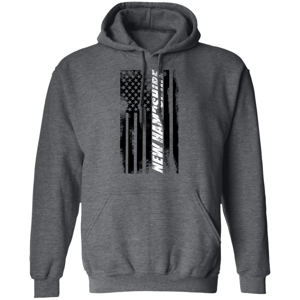 New Hampshire American Flag Pullover Hoodie