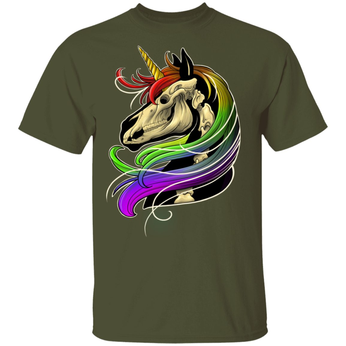 Rainbow Skeleton Unicorn T-Shirt