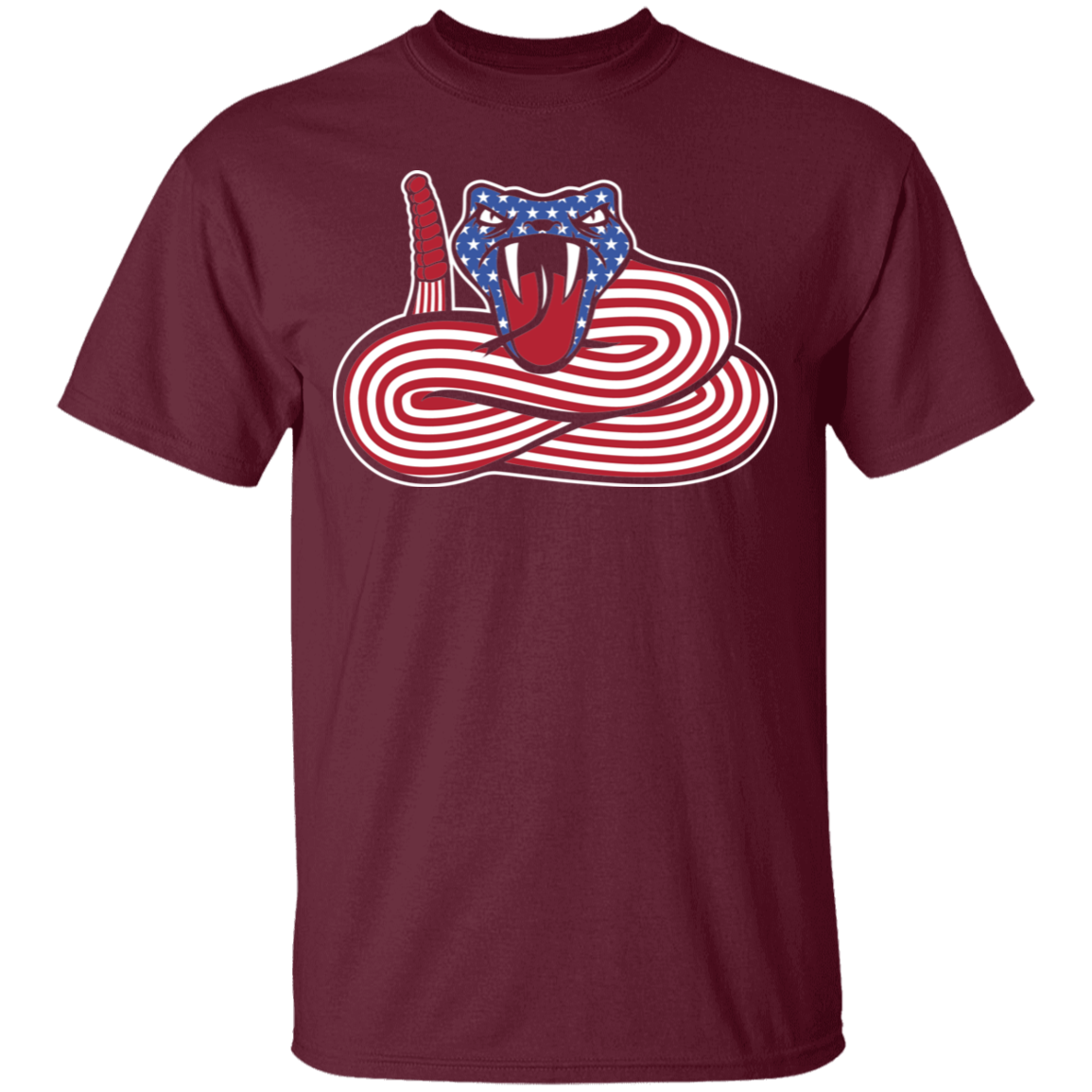 Rattlesnake American Flag USA T-Shirt