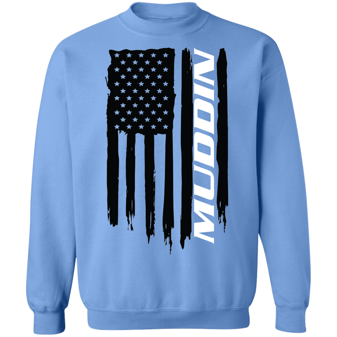 Muddin Crawling Off-Road American Flag Crewneck Sweatshirt