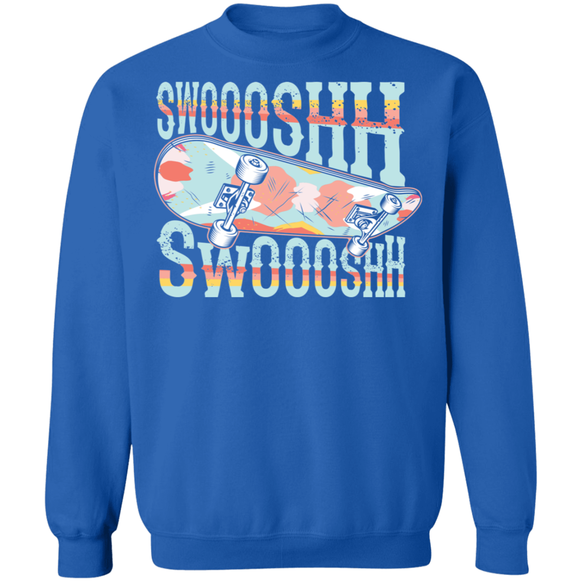 Swoosh Swoosh Skateboarding Skateboarder Crewneck Sweatshirt
