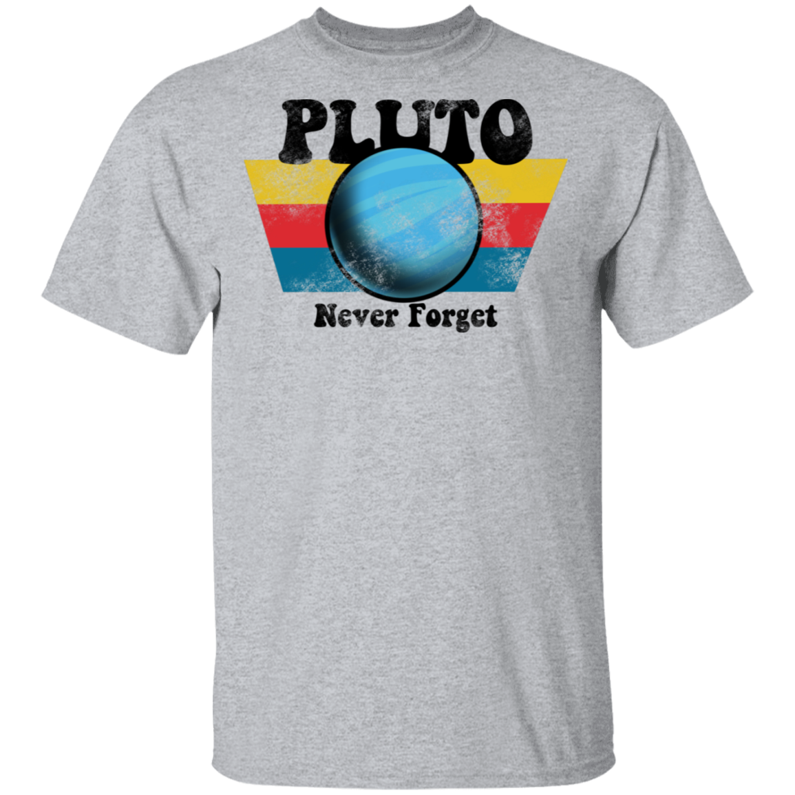 Men's Space Planet Pluto Vintage 80s T-Shirt