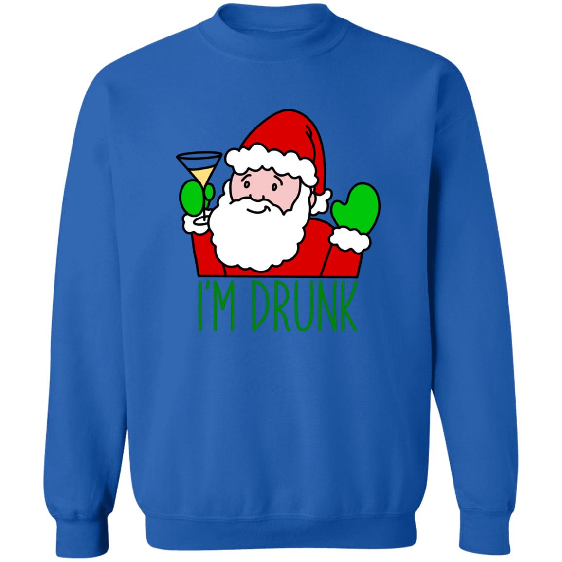 Drunk Santa Funny Christmas Crewneck Sweatshirt