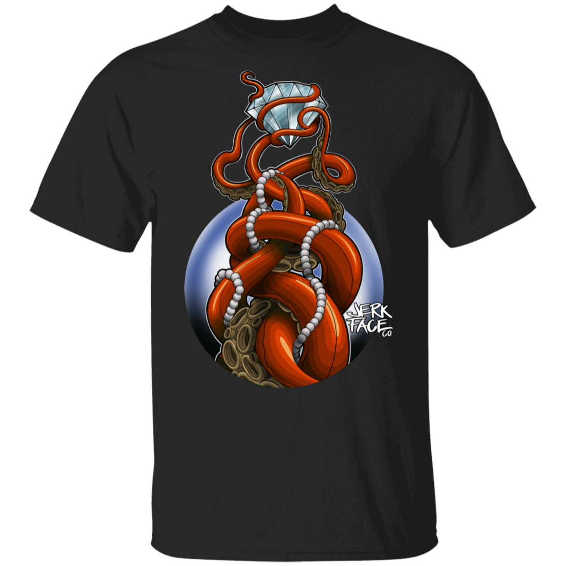 Octopus and Diamond Treasure Saltwater Shipwreck T-Shirt