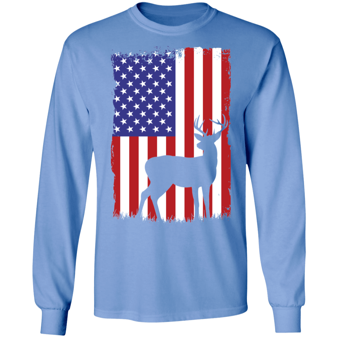 American Flag Hunting Hunter Long Sleeve T-Shirt