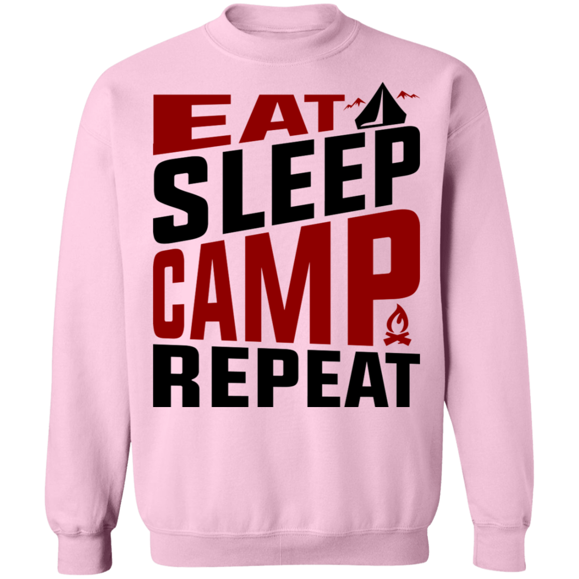 Eat Sleep Camp Repeat Camping Crewneck Sweatshirt