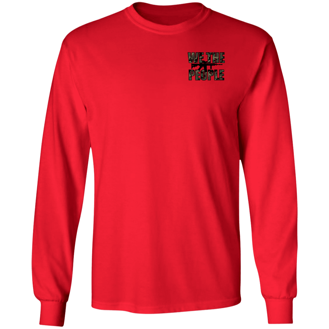 We the People Don't Tread on Me Gadsden Flag Double Sided Long Sleeve T-Shirt