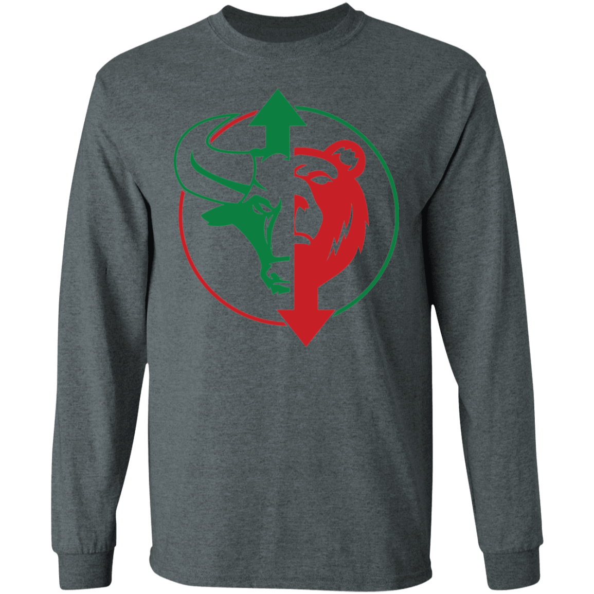 Bull vs Bear Stock Market Crypto Technical Analysis Long Sleeve T-Shirt