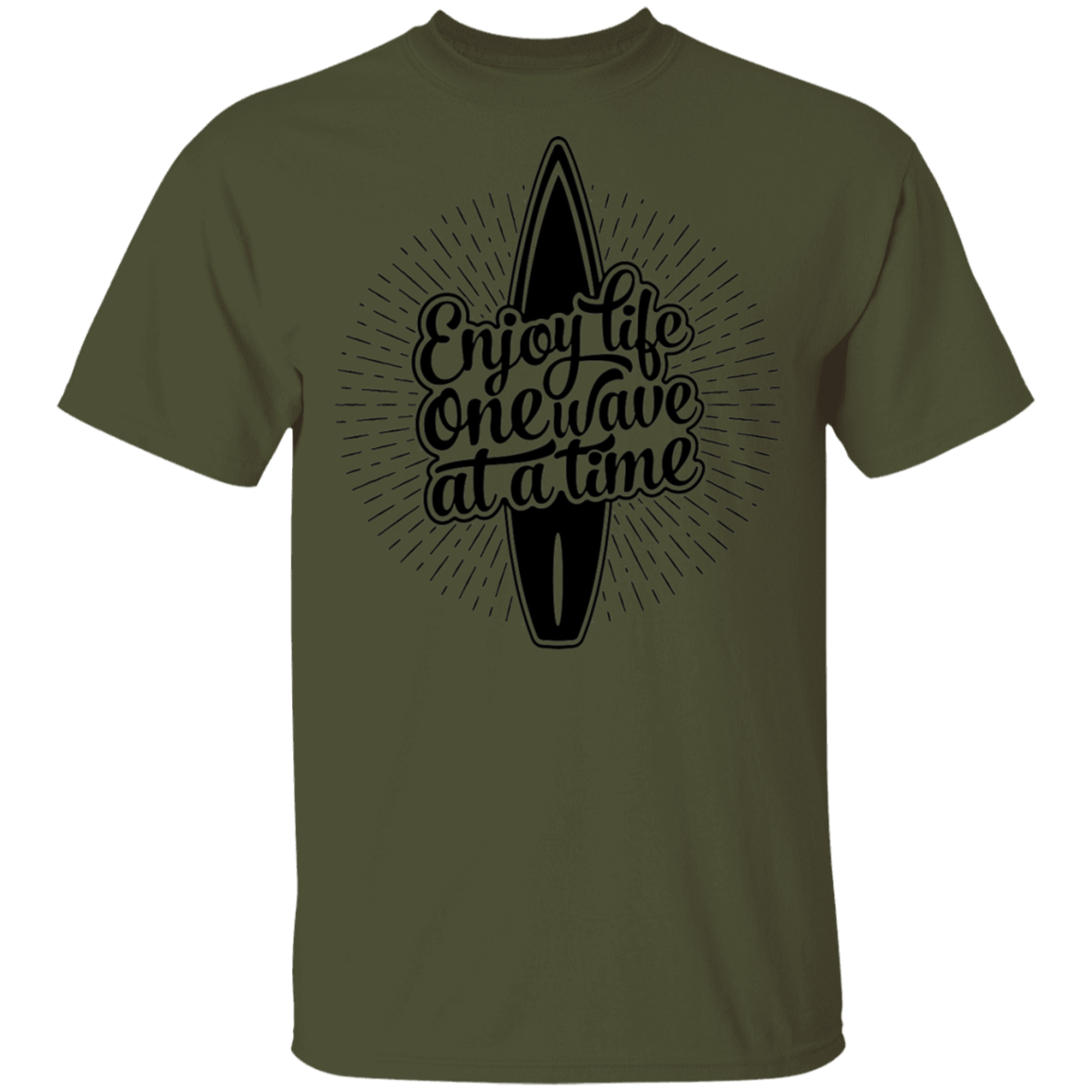 Enjoy Life One Wave At A Time Surfing T-Shirt