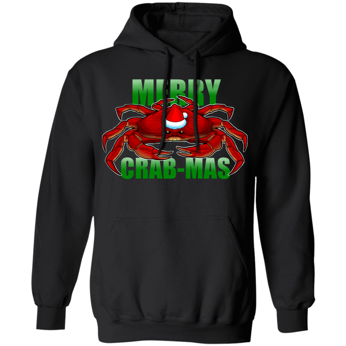 Merry Crab-Mas Saltwater Christmas Pullover Hoodie