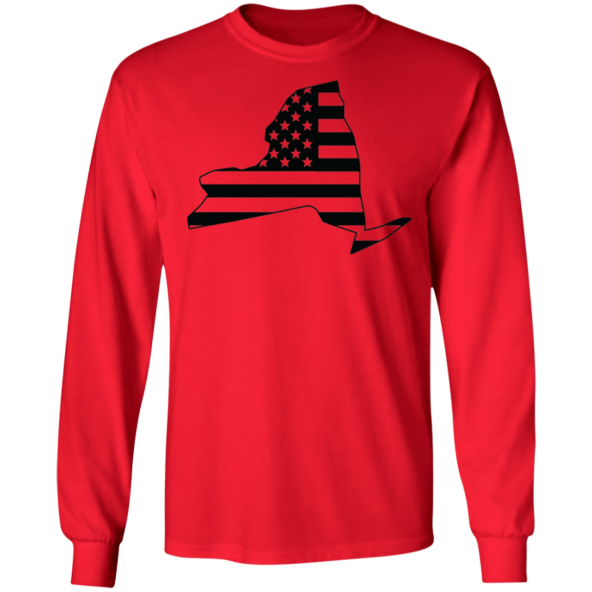 New York American Flag State Long Sleeve T-Shirt