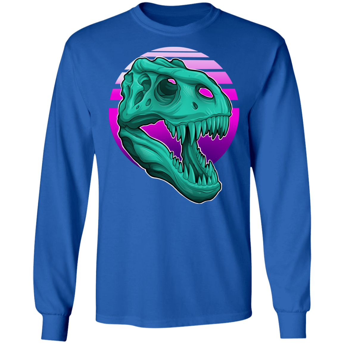 T-Rex Retro 80's Long Sleeve T-Shirt