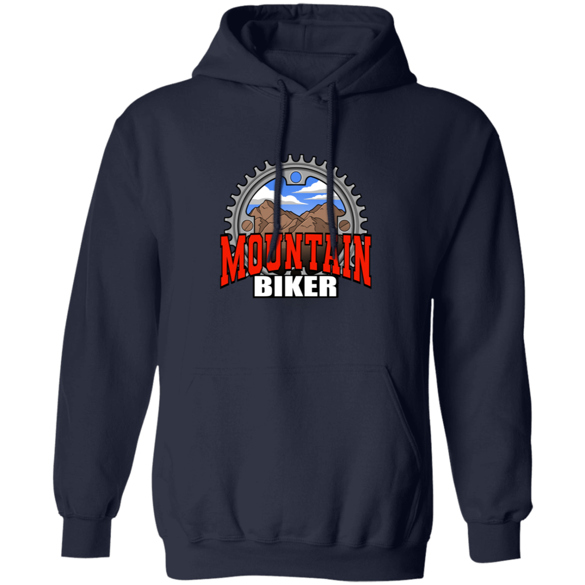 Mountain Biker Scenery Pullover Hoodie