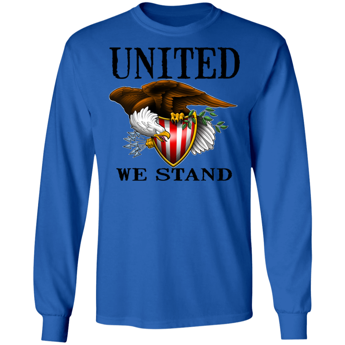 United We Stand Bald Eagle Long Sleeve T-Shirt