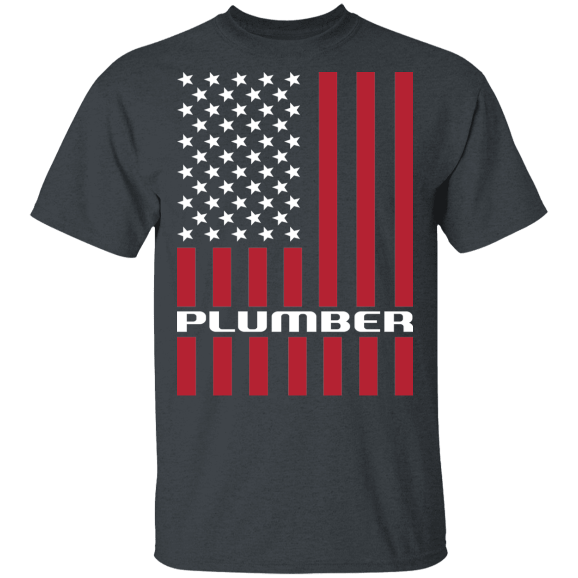 Plumber American Flag USA T-Shirt