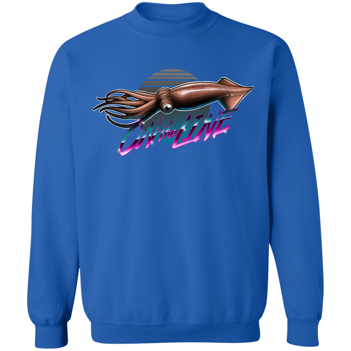 Giant Squid On The Line Saltwater Crewneck Sweatshirt