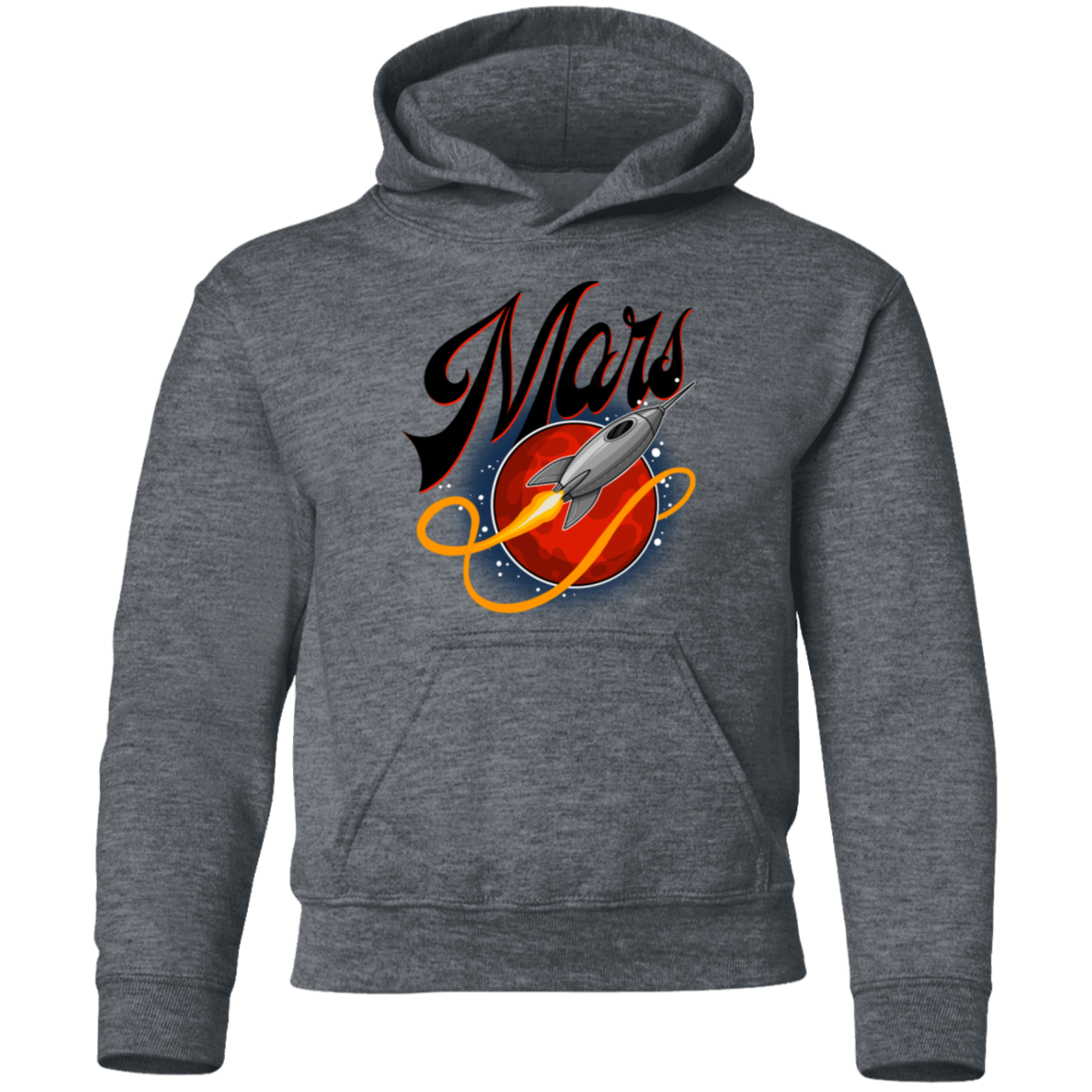 Youth Space Mars Space Ship Old Style Pullover Hoodie