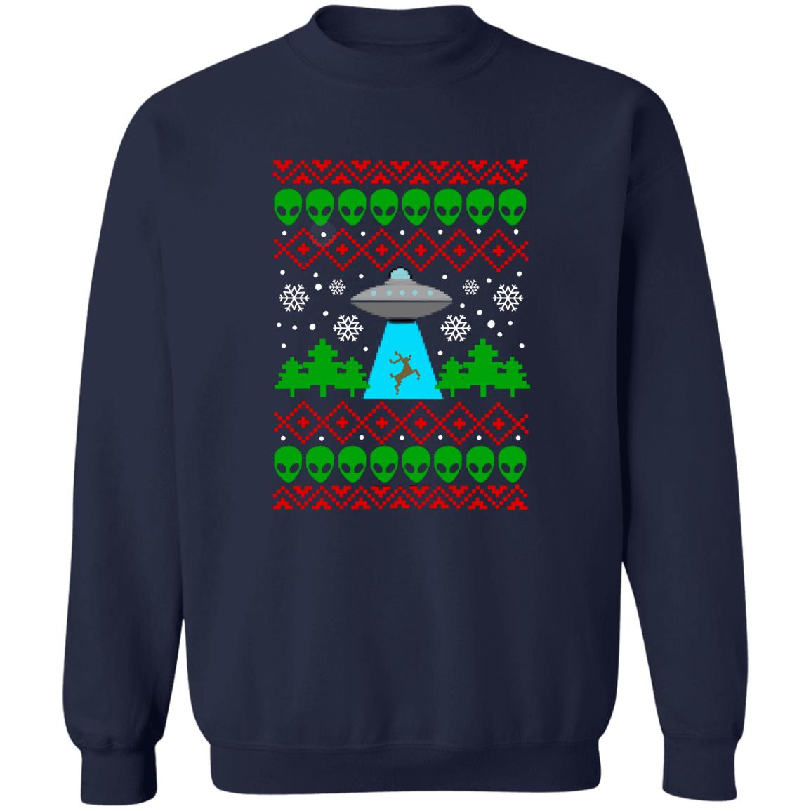 UFO Funny Christmas Crewneck Sweatshirt