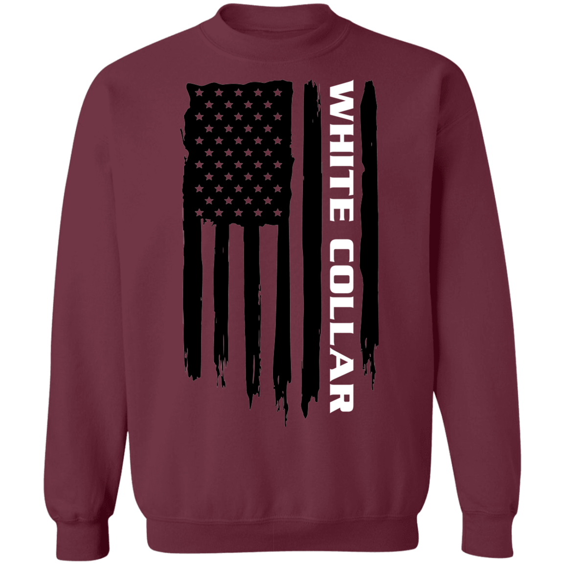 White Collar Worker American Flag Crewneck Sweatshirt