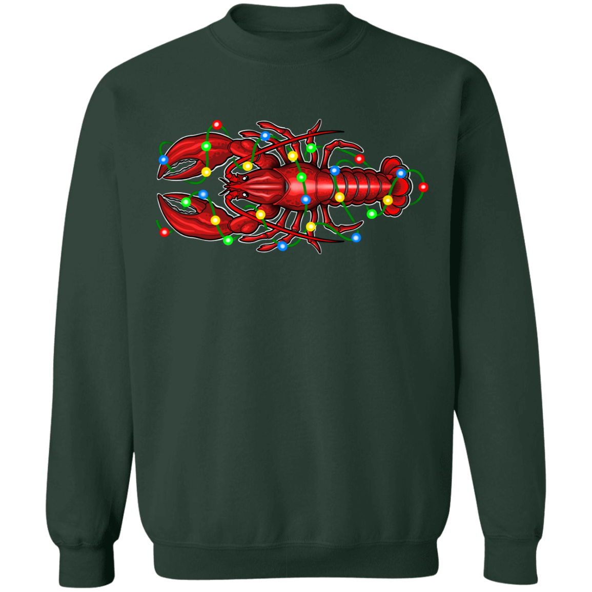 Lobster Merry Christmas Saltwater Crewneck Sweatshirt