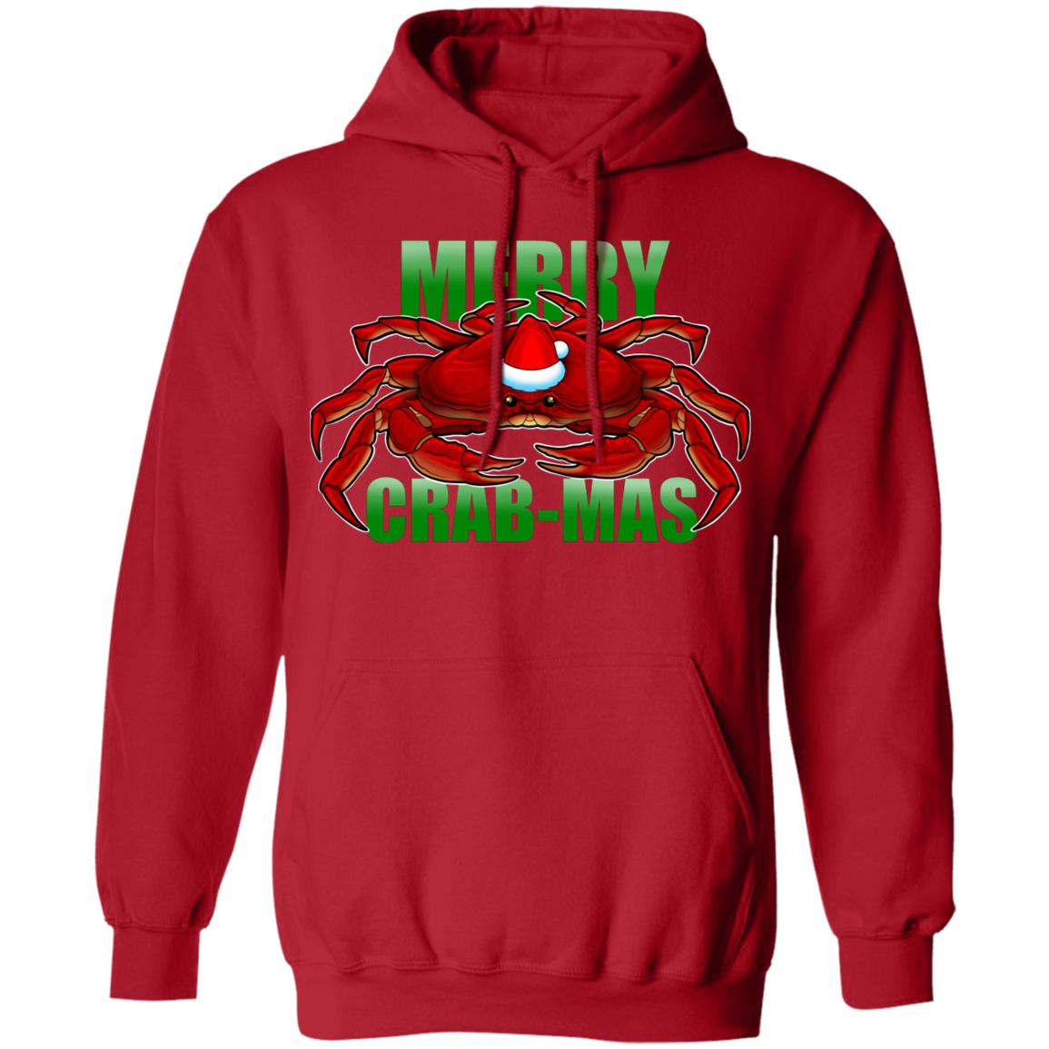 Merry Crab-Mas Saltwater Christmas Pullover Hoodie