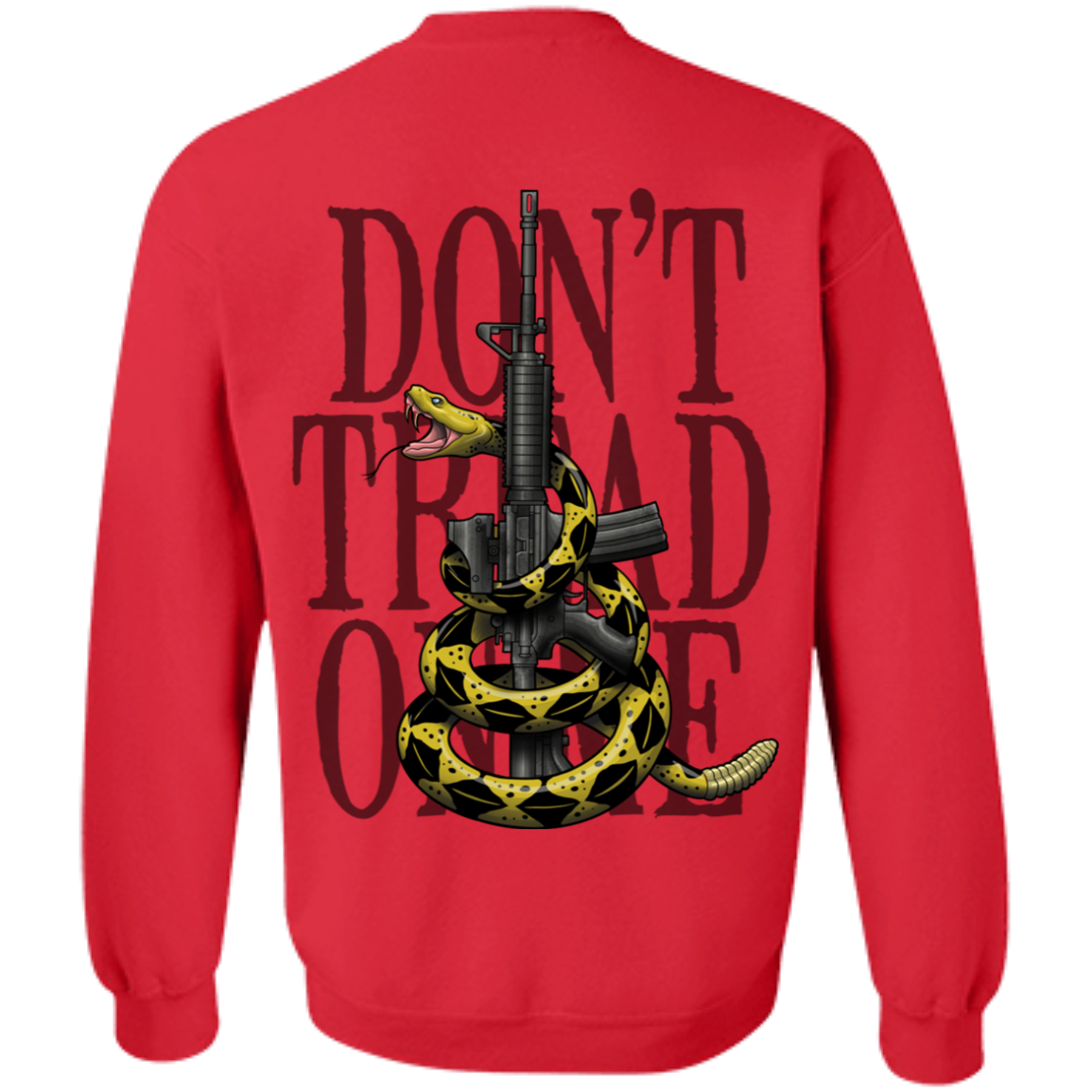 We the People Don't Tread on Me Gadsden Flag Double Sided Crewneck Sweatshirt