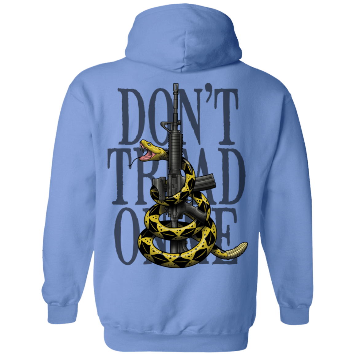 Patriot Don't Tread on Me Gadsden Flag Double Sided Pullover Hoodie