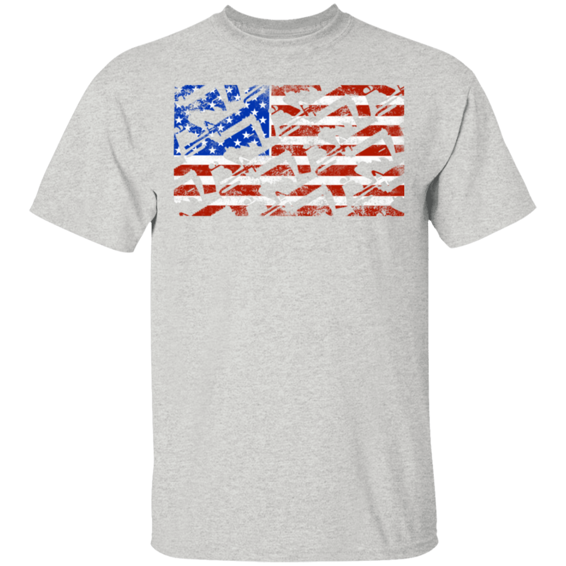 Rifle Firearm American Flag T-Shirt