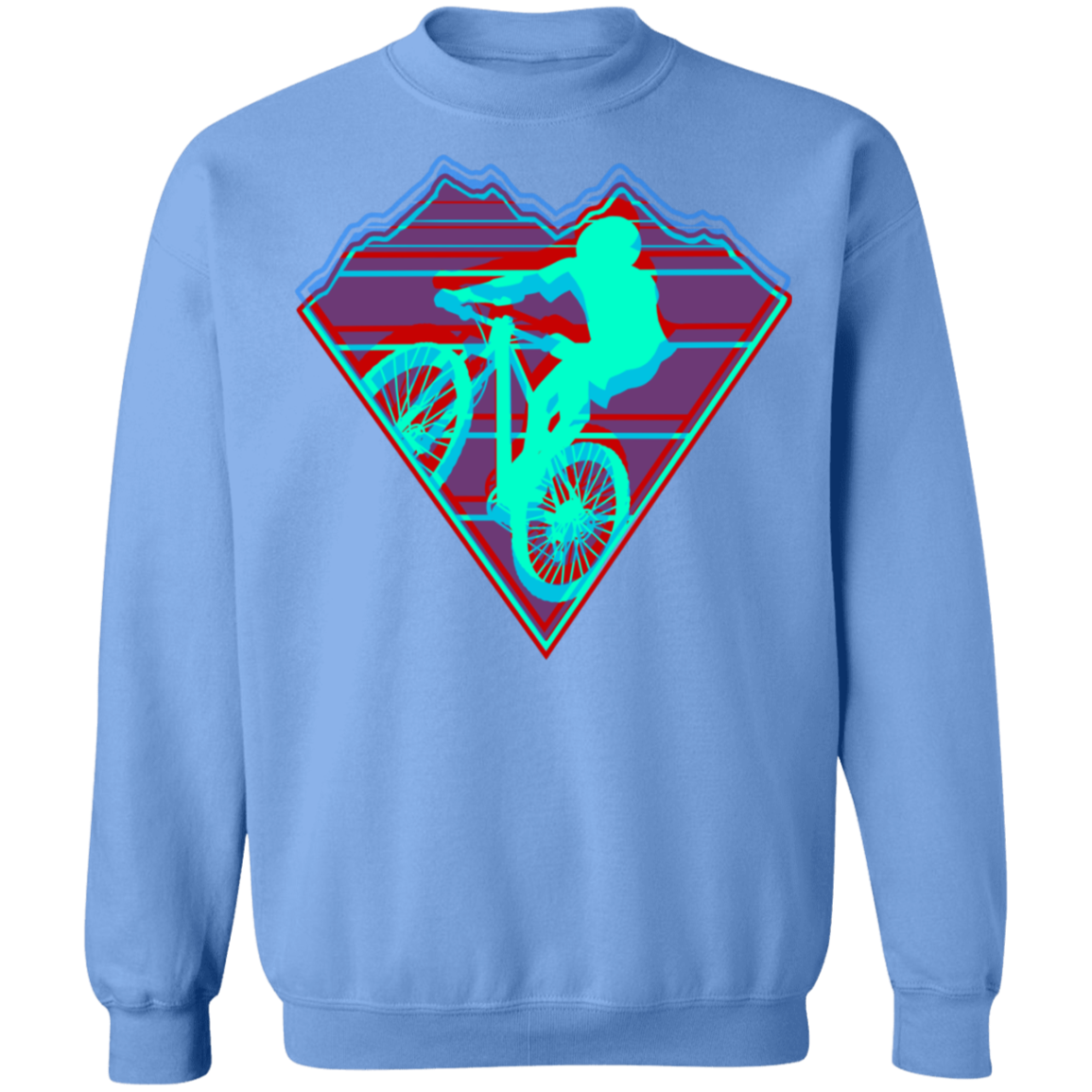 Retro Mountain Biker Crewneck Sweatshirt